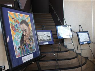 Martin Luther King Jr. Awards Reception - art display viewing