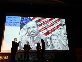 Martin Luther King Jr Art Grand Prize Winner - displayed on screen